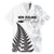 Personalised New Zealand 2025 Archery Family Matching Short Sleeve Bodycon Dress and Hawaiian Shirt Aotearoa Silver Arrows White