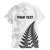 Personalised New Zealand 2025 Archery Family Matching Short Sleeve Bodycon Dress and Hawaiian Shirt Aotearoa Silver Arrows White