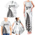 Personalised New Zealand 2025 Archery Family Matching Tank Maxi Dress and Hawaiian Shirt Aotearoa Silver Arrows White