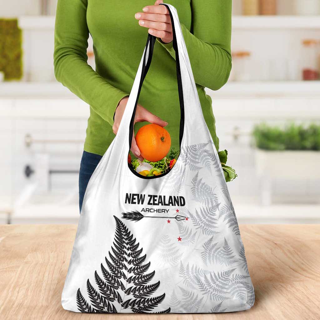 New Zealand 2025 Archery Grocery Bag Aotearoa Silver Arrows White LT01 - Polynesian Pride