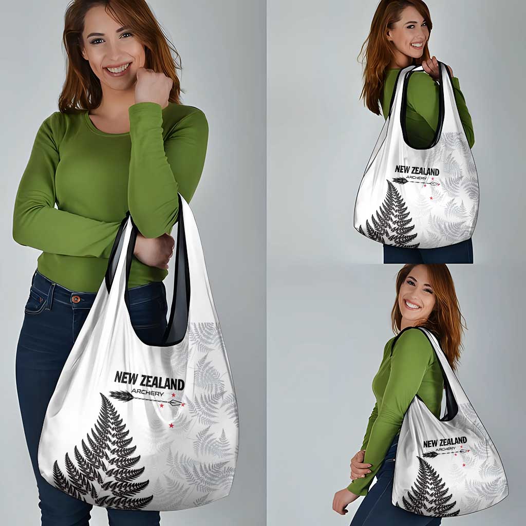 New Zealand 2025 Archery Grocery Bag Aotearoa Silver Arrows White LT01 - Polynesian Pride