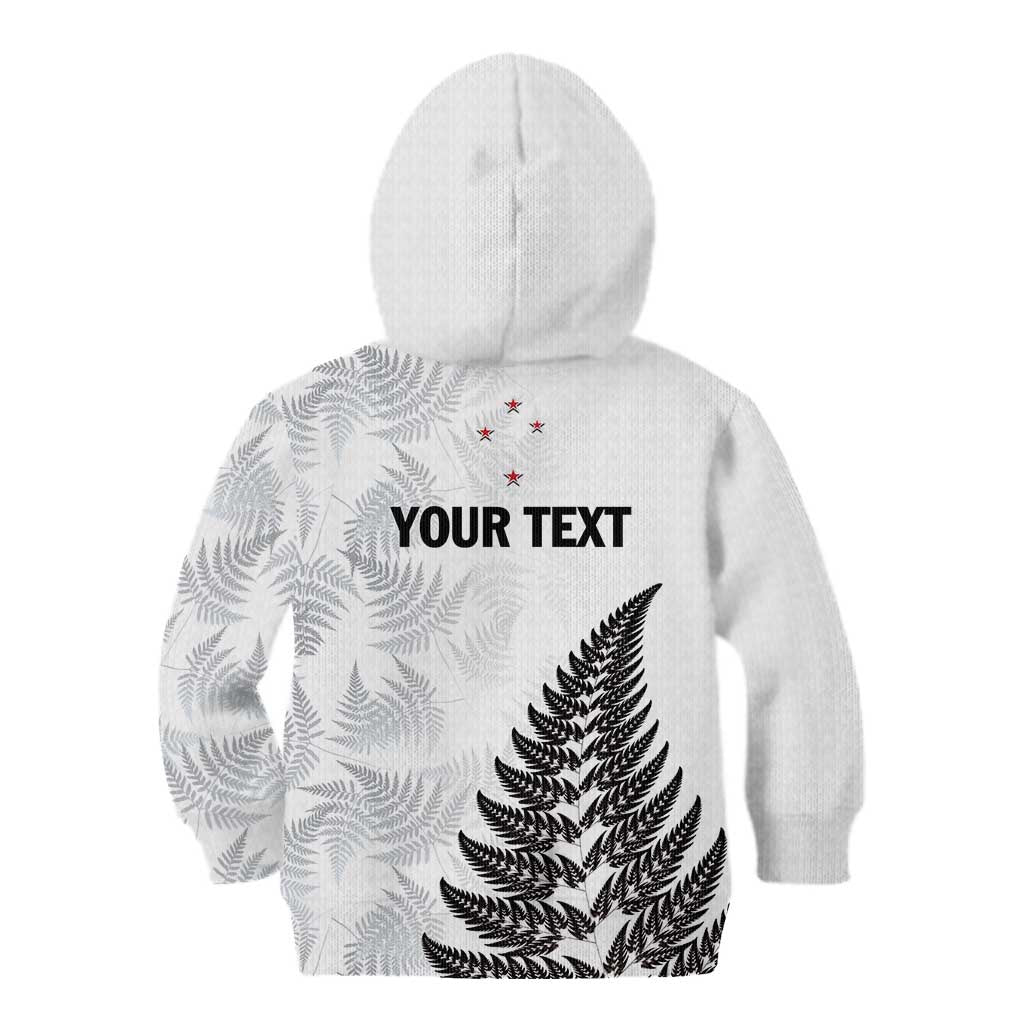 Personalised New Zealand 2025 Archery Kid Hoodie Aotearoa Silver Arrows White