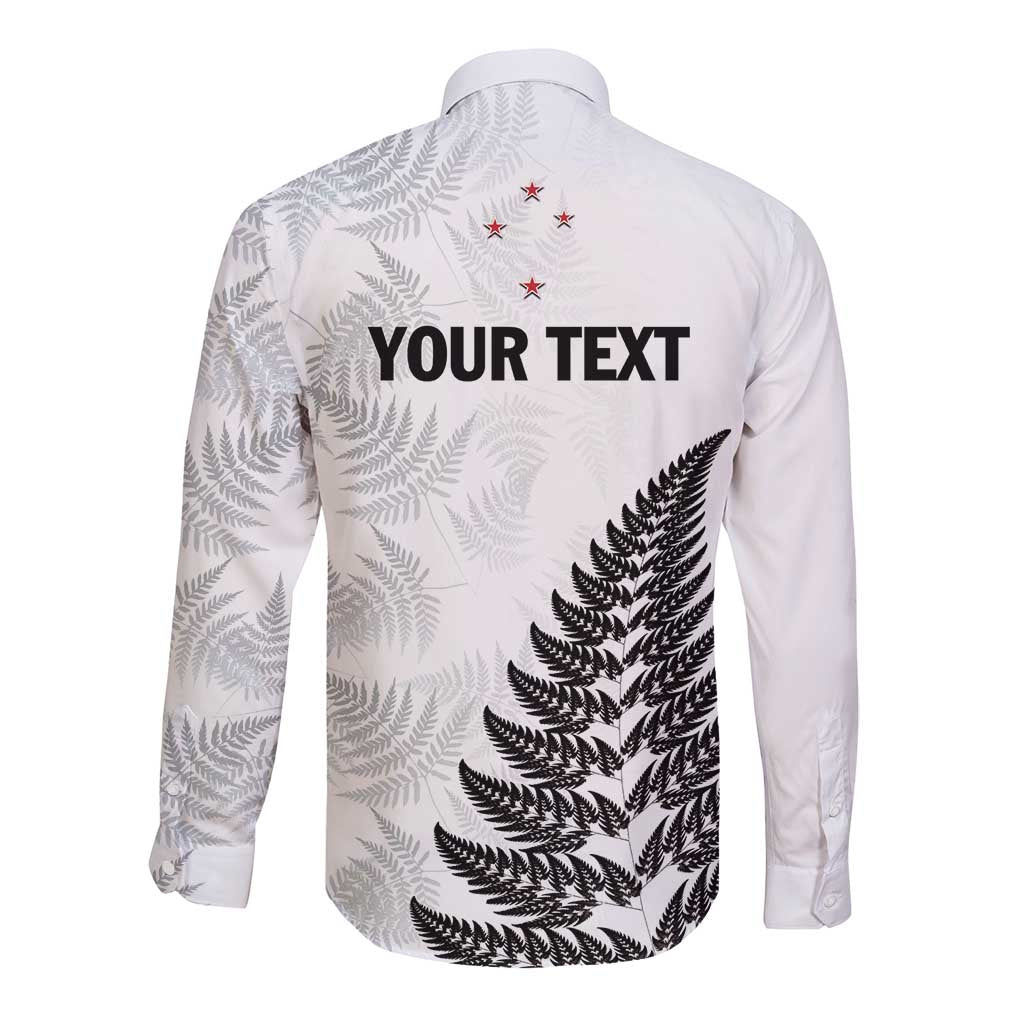 Personalised New Zealand 2025 Archery Long Sleeve Button Shirt Aotearoa Silver Arrows White LT01 - Polynesian Pride