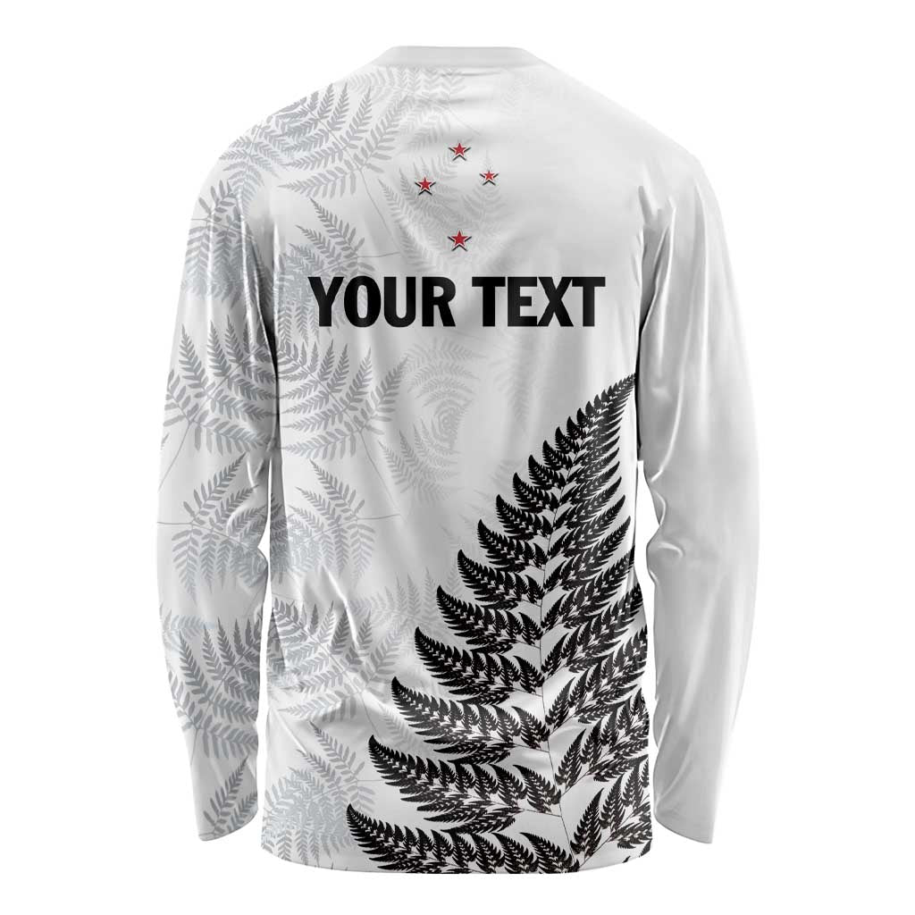 Personalised New Zealand 2025 Archery Long Sleeve Shirt Aotearoa Silver Arrows White LT01 - Polynesian Pride
