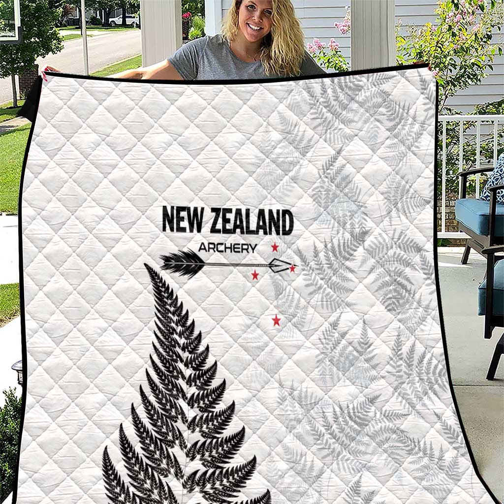 New Zealand 2025 Archery Quilt Aotearoa Silver Arrows White