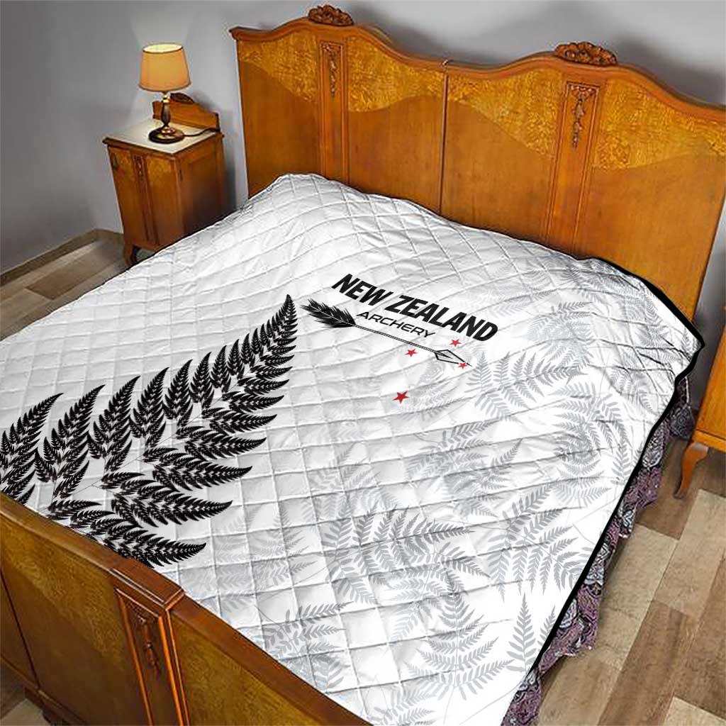 New Zealand 2025 Archery Quilt Aotearoa Silver Arrows White
