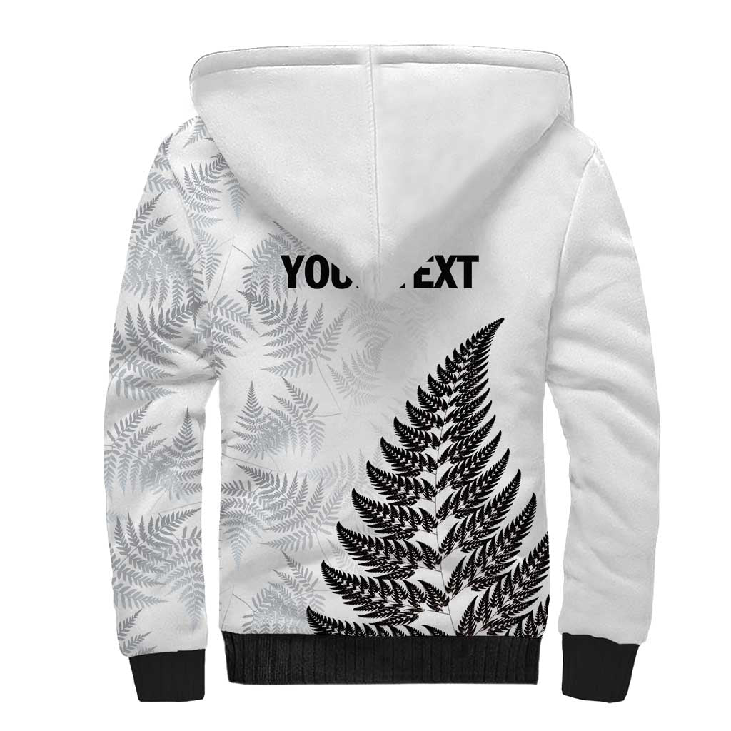 Personalised New Zealand 2025 Archery Sherpa Hoodie Aotearoa Silver Arrows White LT01 - Polynesian Pride