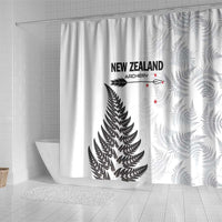 New Zealand 2025 Archery Shower Curtain Aotearoa Silver Arrows White