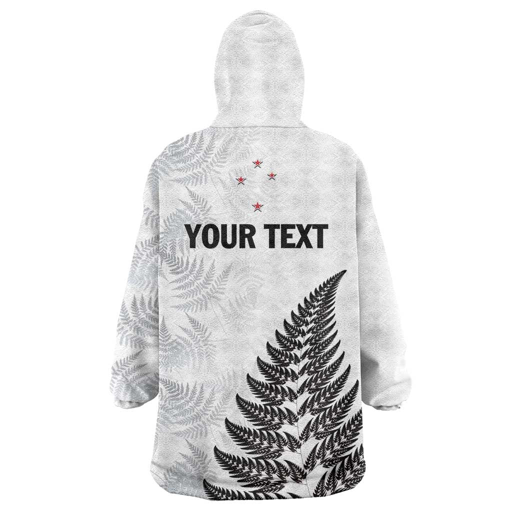 Personalised New Zealand 2025 Archery Wearable Blanket Hoodie Aotearoa Silver Arrows White LT01 - Polynesian Pride