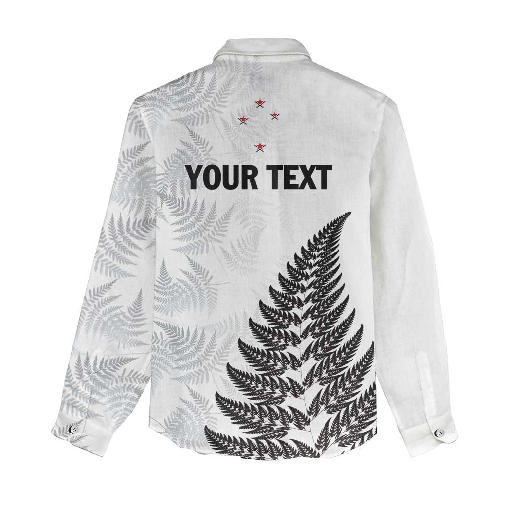 Personalised New Zealand 2025 Archery Women Casual Shirt Aotearoa Silver Arrows White