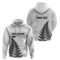 Personalised New Zealand 2025 Archery Zip Hoodie Aotearoa Silver Arrows White