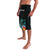 Personalised New Zealand Archery Lavalava Turquoise Maori Silver Fern