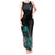 Personalised New Zealand Archery Tank Maxi Dress Turquoise Maori Silver Fern