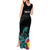 Personalised New Zealand Archery Tank Maxi Dress Turquoise Maori Silver Fern