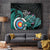 New Zealand Archery Tapestry Turquoise Maori Silver Fern