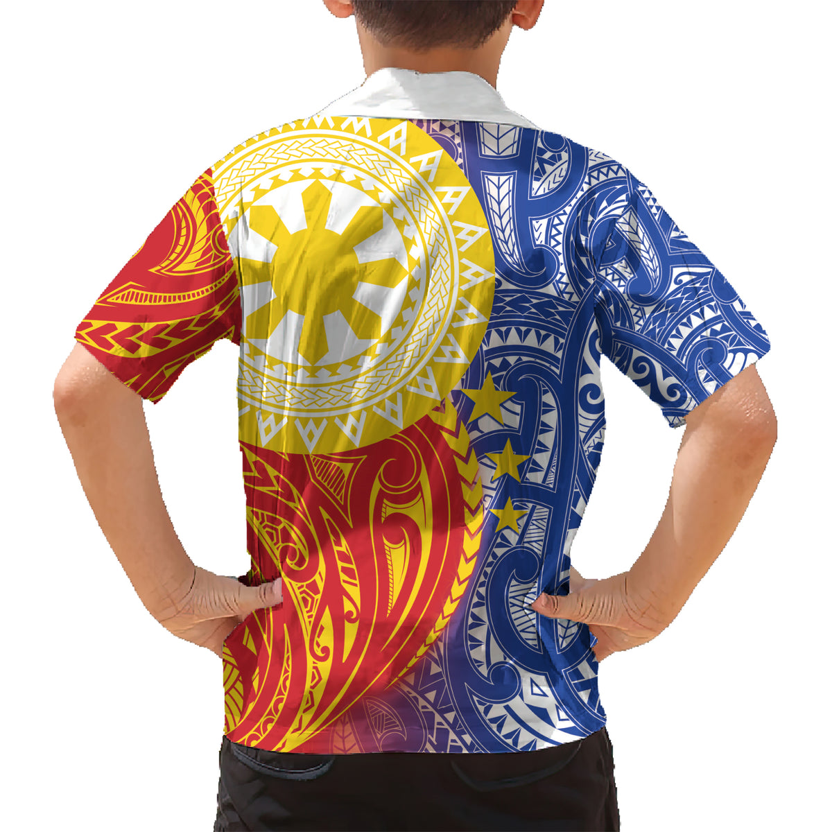 Philippines Kid Hawaiian Shirt Pilipinas Polynesian Pattern
