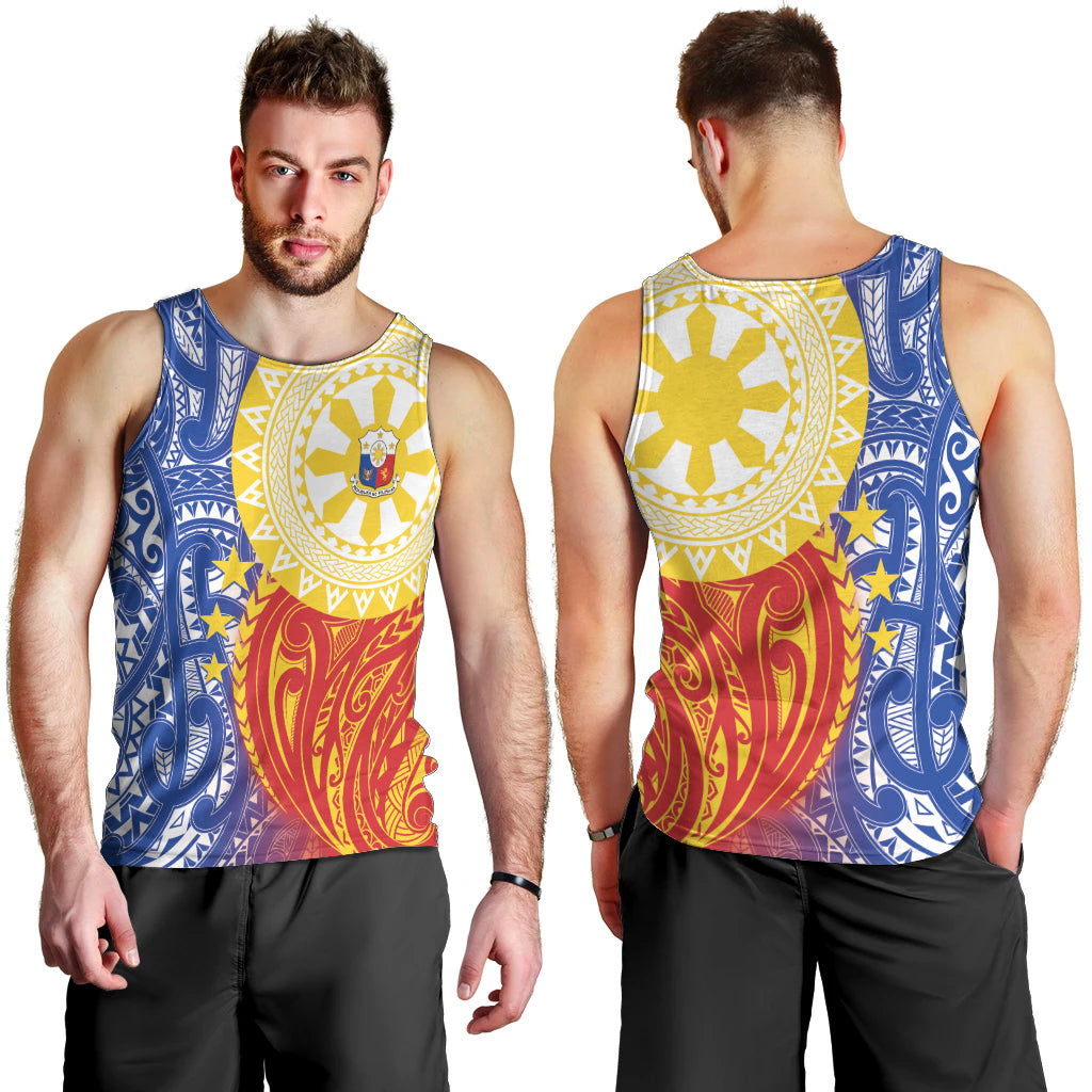 Philippines Men Tank Top Pilipinas Polynesian Pattern