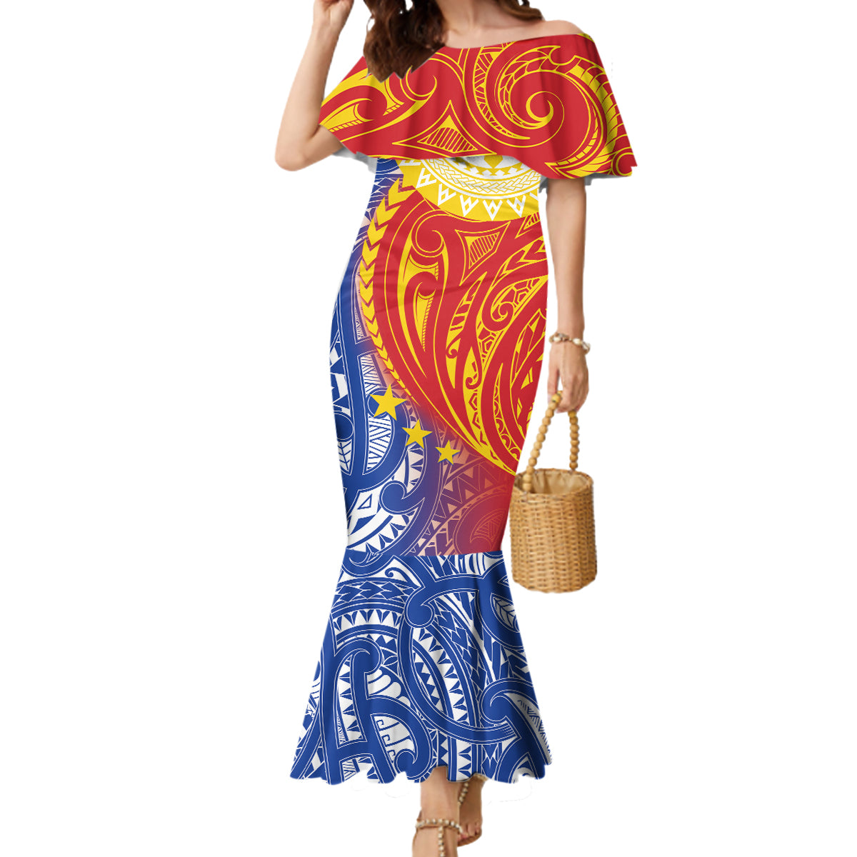 Philippines Mermaid Dress Pilipinas Polynesian Pattern