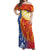 Philippines Off Shoulder Maxi Dress Pilipinas Polynesian Pattern