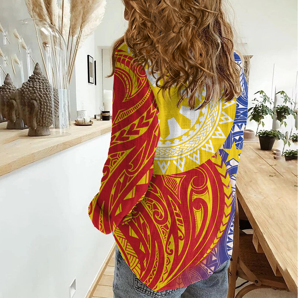 Philippines Women Casual Shirt Pilipinas Polynesian Pattern