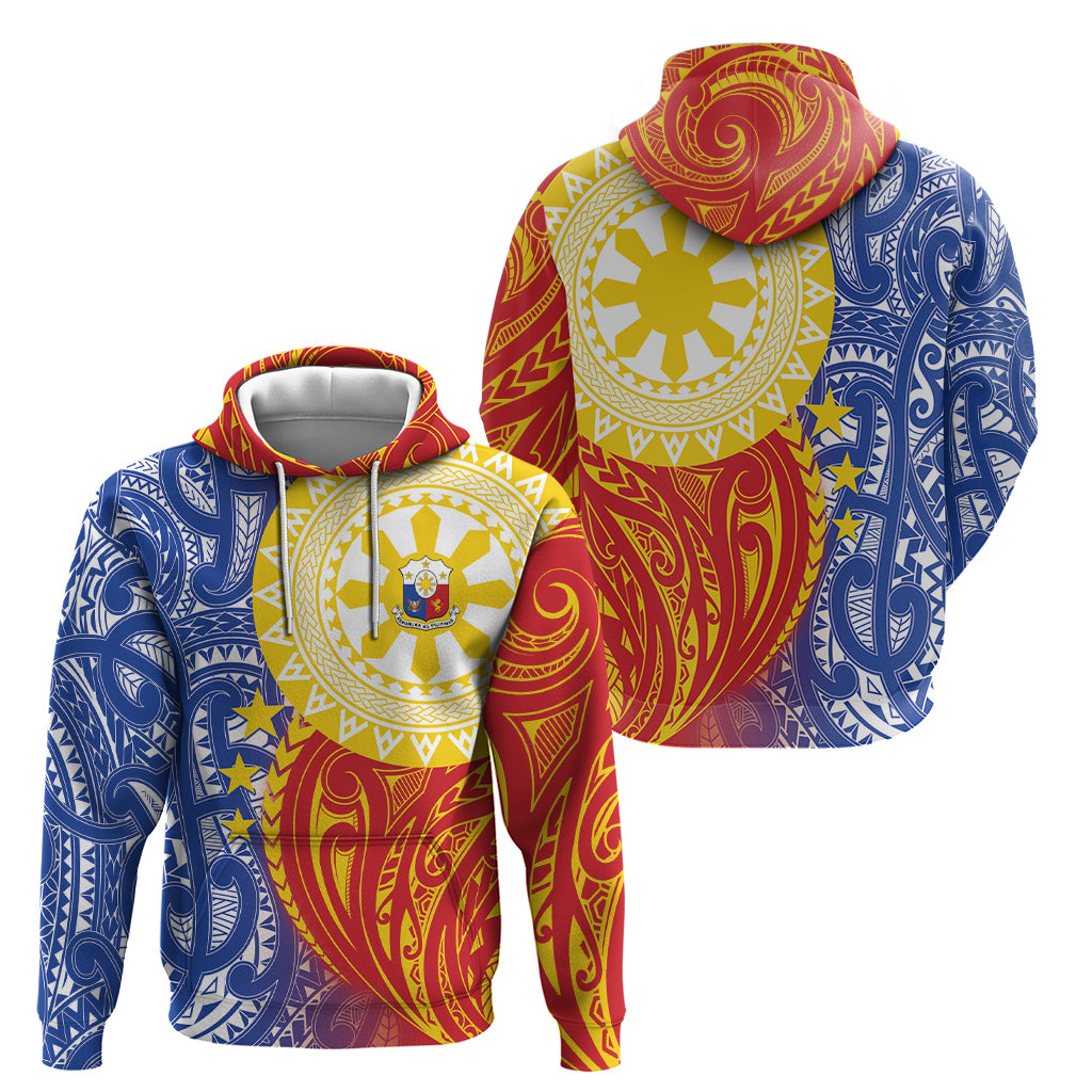 Philippines Zip Hoodie Pilipinas Polynesian Pattern