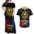 Personalized Philippines Independence Day Couples Matching Off Shoulder Maxi Dress and Hawaiian Shirt Filipino 126th Anniversary Sun Tattoo