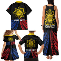 Personalized Philippines Independence Day Family Matching Tank Maxi Dress and Hawaiian Shirt Filipino 126th Anniversary Sun Tattoo