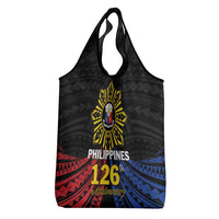 Philippines Independence Day Grocery Bag Filipino 126th Anniversary Sun Tattoo
