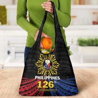 Philippines Independence Day Grocery Bag Filipino 126th Anniversary Sun Tattoo