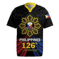 Personalized Philippines Independence Day Rugby Jersey Filipino 126th Anniversary Sun Tattoo