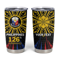 Personalized Philippines Independence Day Tumbler Cup Filipino 126th Anniversary Sun Tattoo