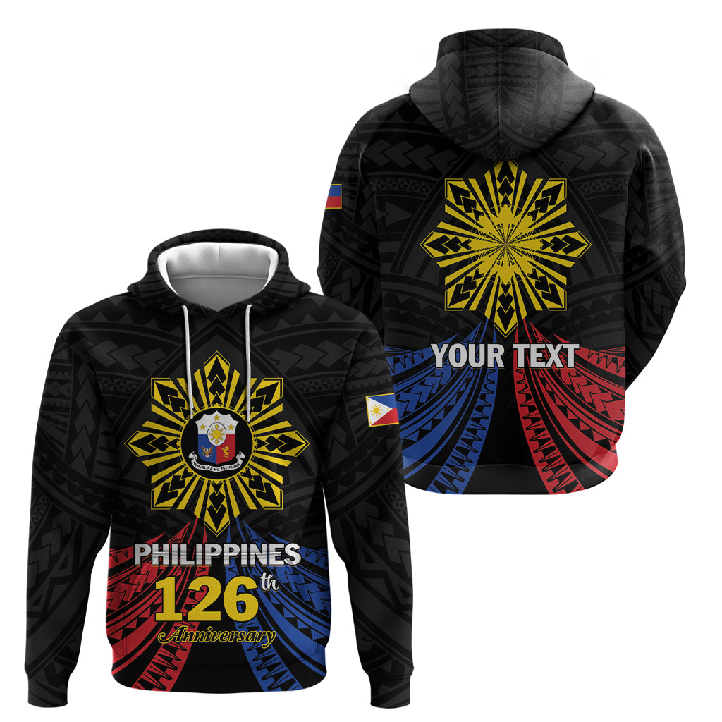 Personalized Philippines Independence Day Zip Hoodie Filipino 126th Anniversary Sun Tattoo