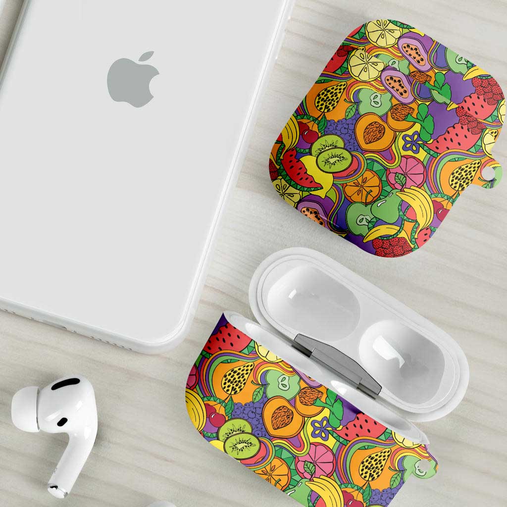 Hawaii Fruits Hippie Style AirPods Case Vibrant Colorful LT01 - Polynesian Pride