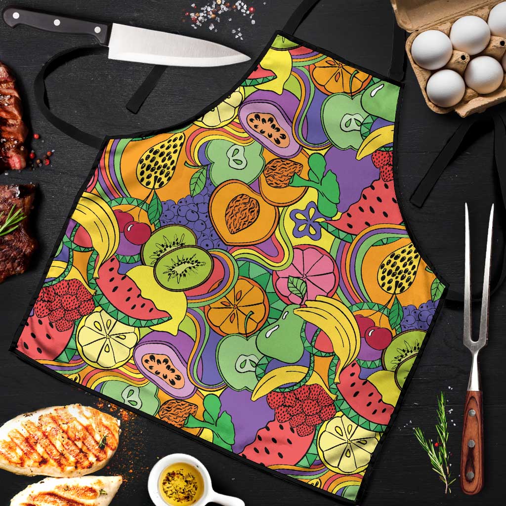 Hawaii Fruits Hippie Style Apron Vibrant Colorful LT01 Multicolor - Polynesian Pride