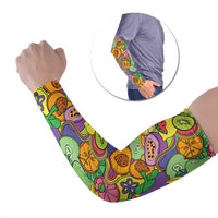 Hawaii Fruits Hippie Style Arm Sleeves Vibrant Colorful