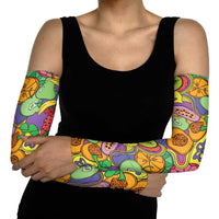 Hawaii Fruits Hippie Style Arm Sleeves Vibrant Colorful