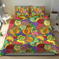 Hawaii Fruits Hippie Style Bedding Set Vibrant Colorful LT01 - Polynesian Pride