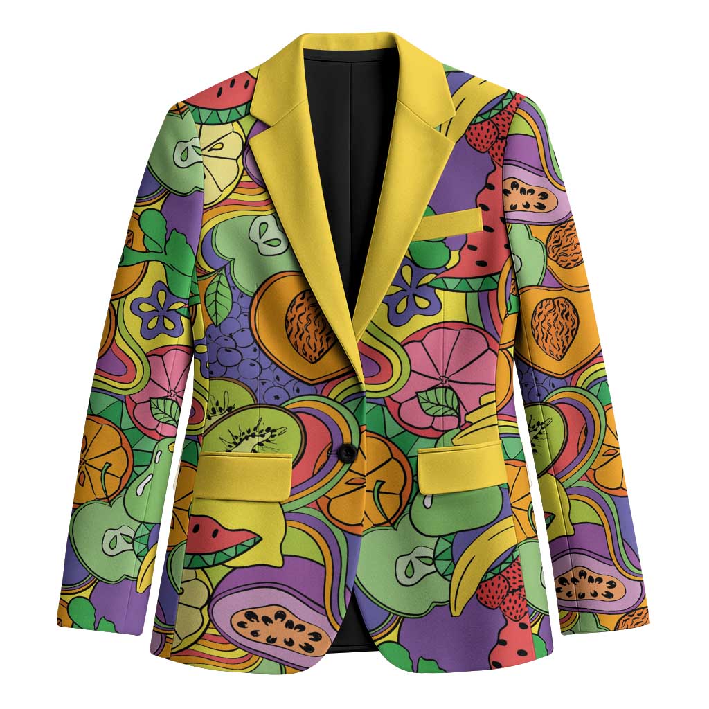 Hawaii Fruits Hippie Style Blazer Vibrant Colorful LT01 Unisex Multicolor - Polynesian Pride
