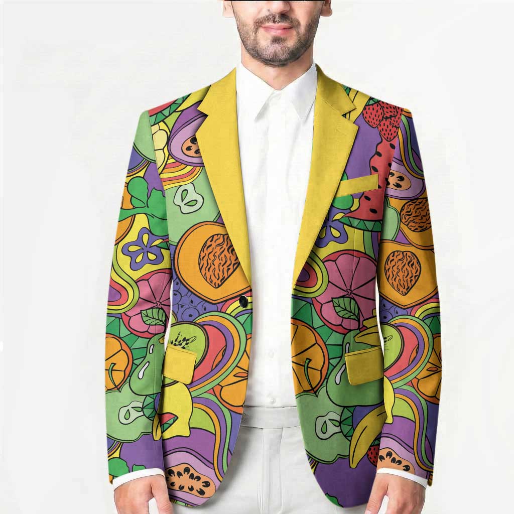 Hawaii Fruits Hippie Style Blazer Vibrant Colorful LT01 - Polynesian Pride