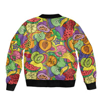 Hawaii Fruits Hippie Style Bomber Jacket Vibrant Colorful LT01 - Polynesian Pride