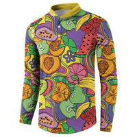 Hawaii Fruits Hippie Style Button Sweatshirt Vibrant Colorful LT01 - Polynesian Pride
