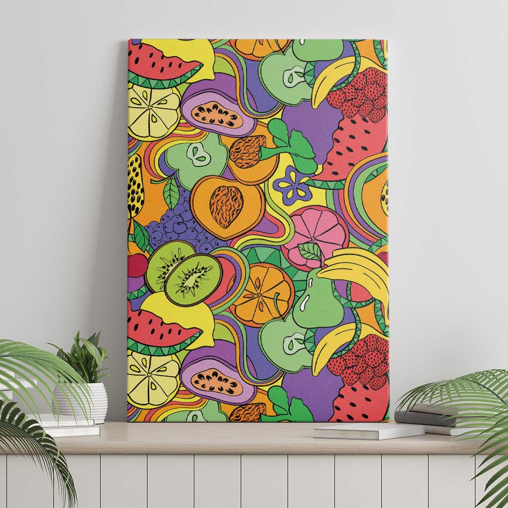 Hawaii Fruits Hippie Style Canvas Wall Art Vibrant Colorful LT01 - Polynesian Pride