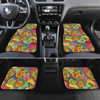 Hawaii Fruits Hippie Style Car Mats Vibrant Colorful LT01 Set 4pcs Multicolor - Polynesian Pride