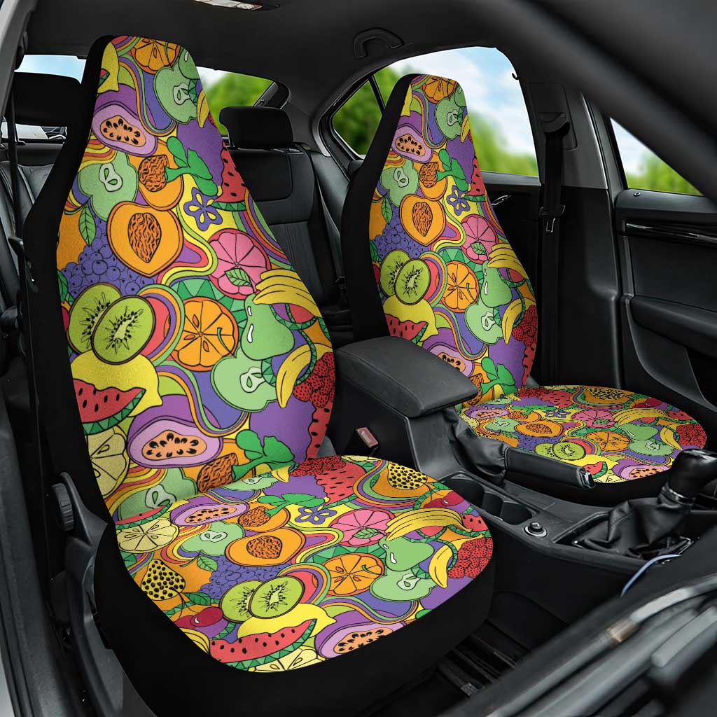 Hawaii Fruits Hippie Style Car Seat Cover Vibrant Colorful LT01 One Size Multicolor - Polynesian Pride