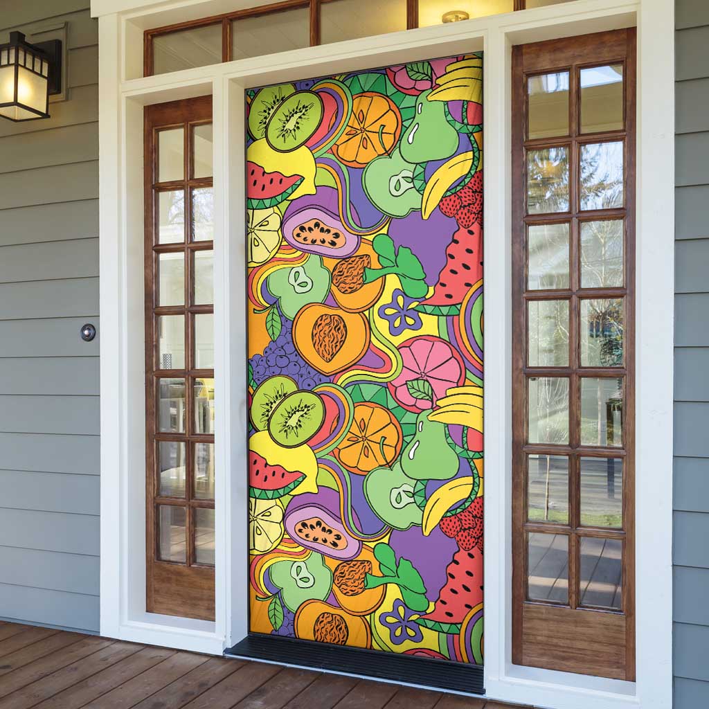 Hawaii Fruits Hippie Style Door Cover Vibrant Colorful LT01 - Polynesian Pride