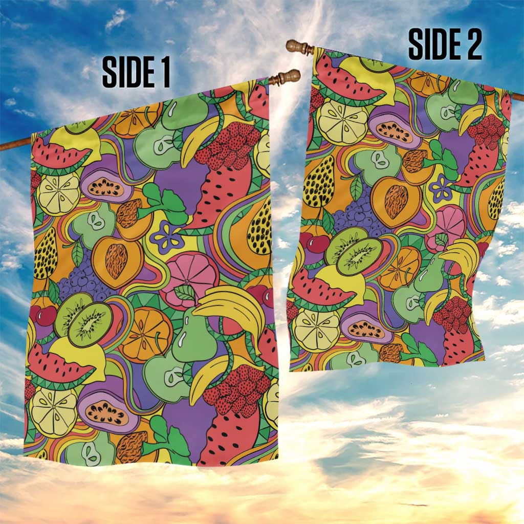Hawaii Fruits Hippie Style Garden Flag Vibrant Colorful LT01 - Polynesian Pride