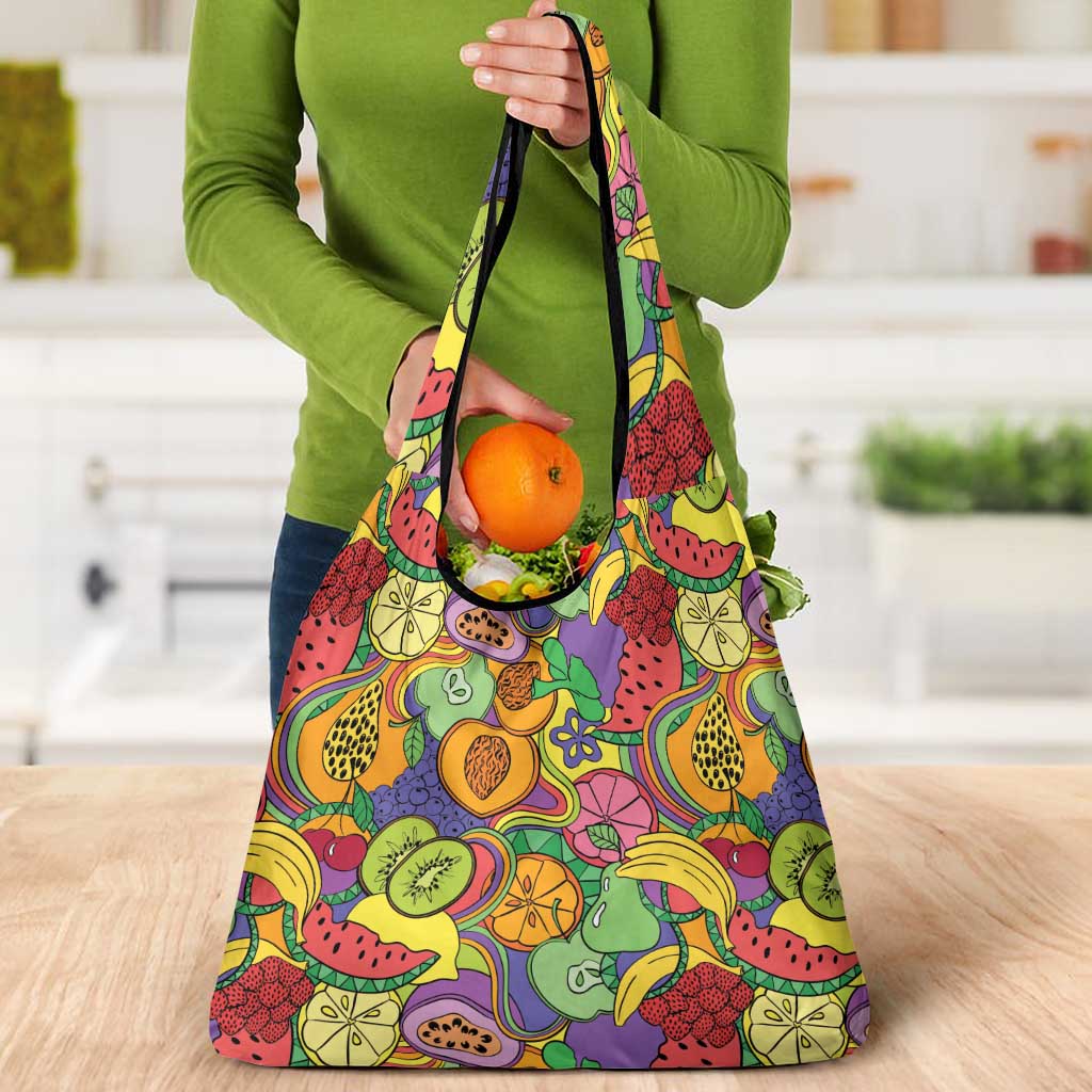 Hawaii Fruits Hippie Style Grocery Bag Vibrant Colorful LT01 - Polynesian Pride