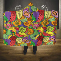 Hawaii Fruits Hippie Style Hooded Blanket Vibrant Colorful LT01 - Polynesian Pride