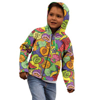 Hawaii Fruits Hippie Style Kid Hoodie Vibrant Colorful LT01 - Polynesian Pride