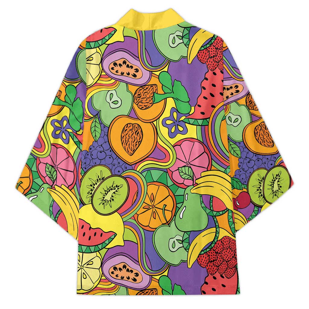 Hawaii Fruits Hippie Style Kimono Vibrant Colorful LT01 - Polynesian Pride